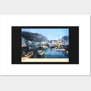 Polperro, Cornwall, Travel poster (Landscape) Posters and Art